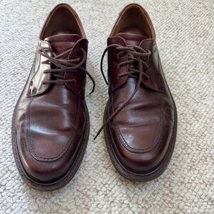 Ecco Men's Lace Up Leather Brown Loafer Oxford Dress Shoe Extra Width Size 45